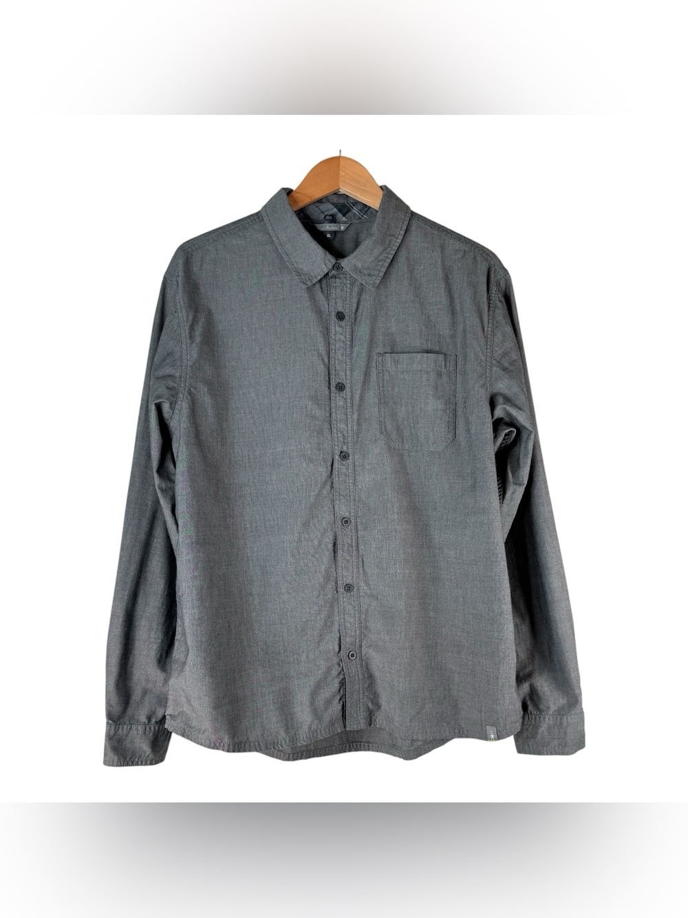 Smartwool Men's Gray Button-Up Shirt Merino Wool Blend Size XL